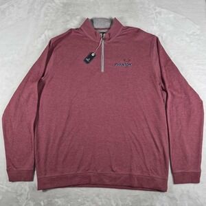 Johnnie-O Sully 1/4 Zip Pullover Men's 2XL Red Merlot Golf Casual JMKO1460 NWT